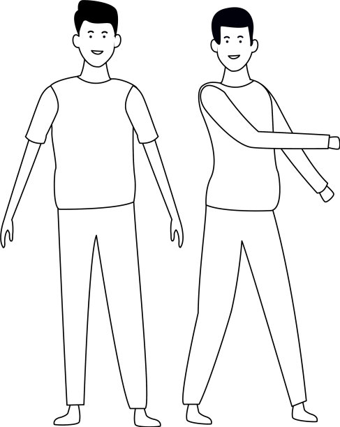 《老友记》黑白漫画图片下载