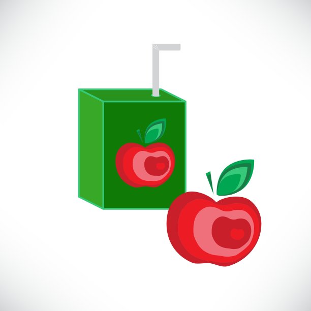 苹果汁包装设计模板图片下载