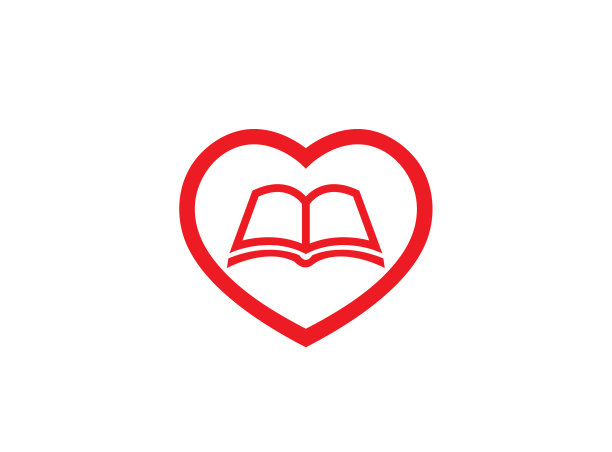 创意心爱书标志图片下载