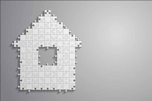 房子拼图四幅，旗帜租赁租赁图片下载