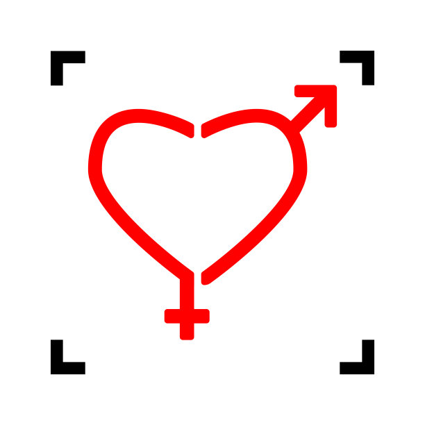 性别标志心形红色图标图片下载