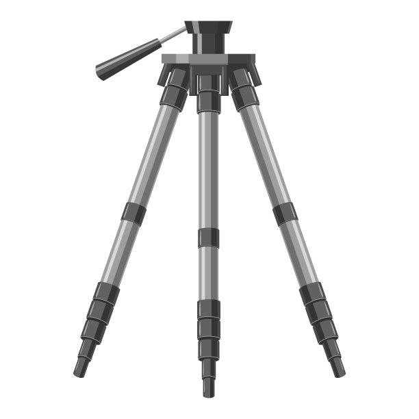 三脚架图标灰色单色风格图片下载