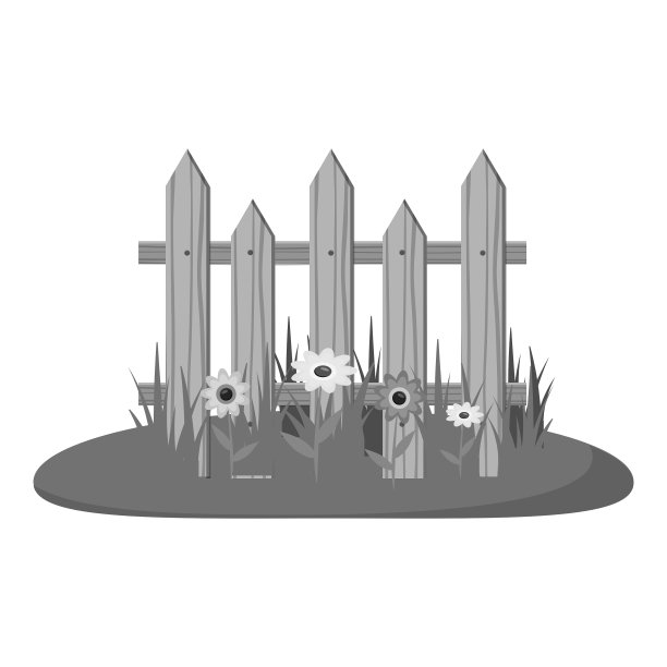 木栅栏图标灰色单色风格图片下载