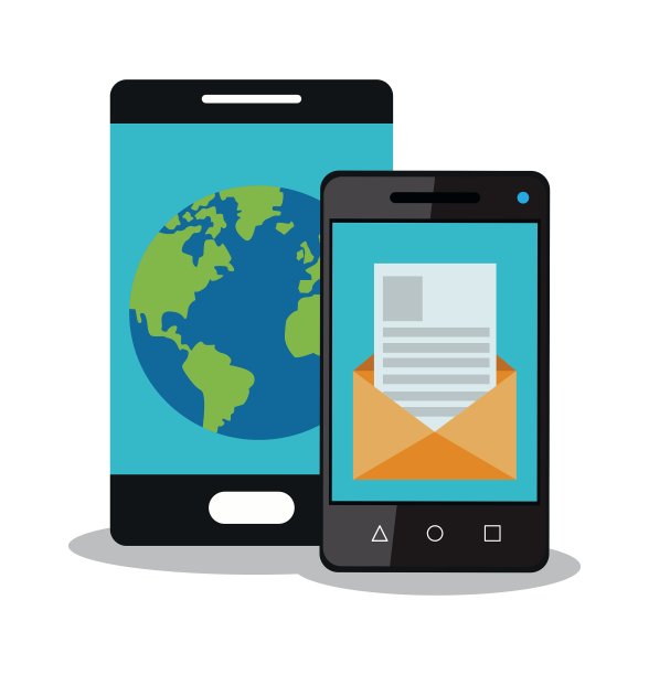 智能手机和社交媒体设计图片下载