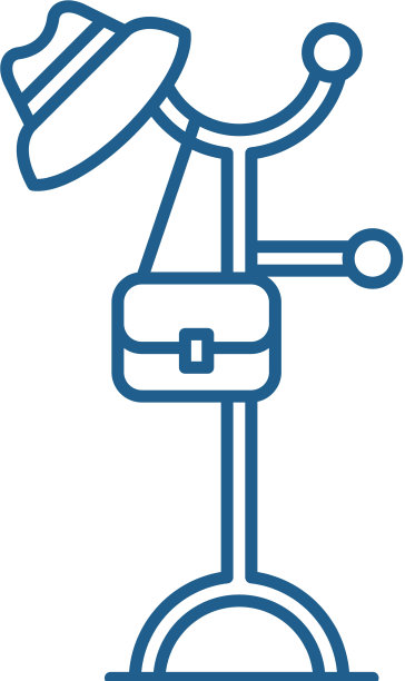 衣架在走廊线图标概念衣架中图片下载