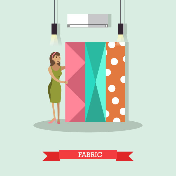 面料概念在平坦的风格图片下载