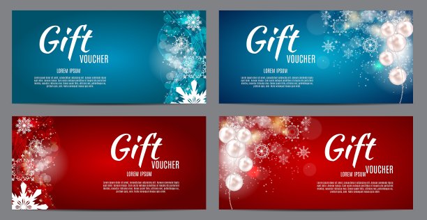 圣诞和新年礼品券折扣图片下载