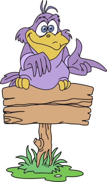 路标上有鸟图片下载