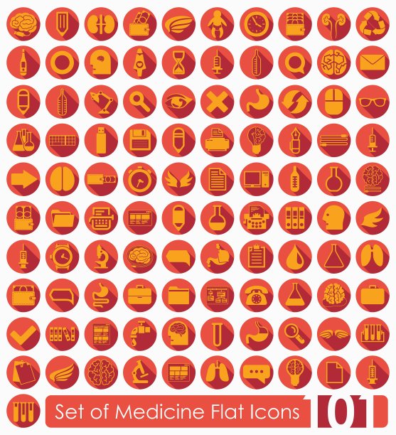 一组药物图标图片下载