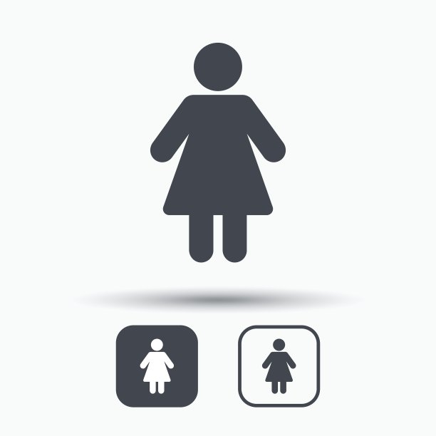女性图标，女性人形符号图片下载