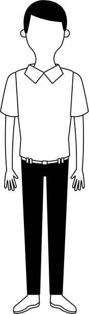 黑白漫画里没有脸的年轻人图片下载