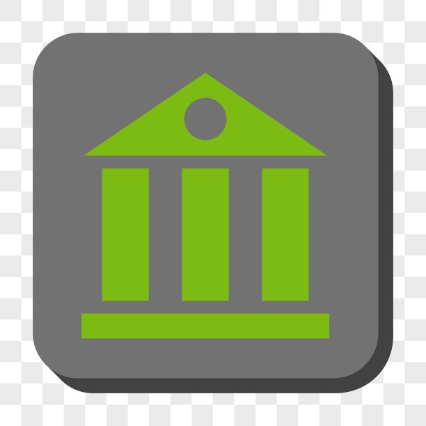 银行大楼圆形方形按钮图片下载