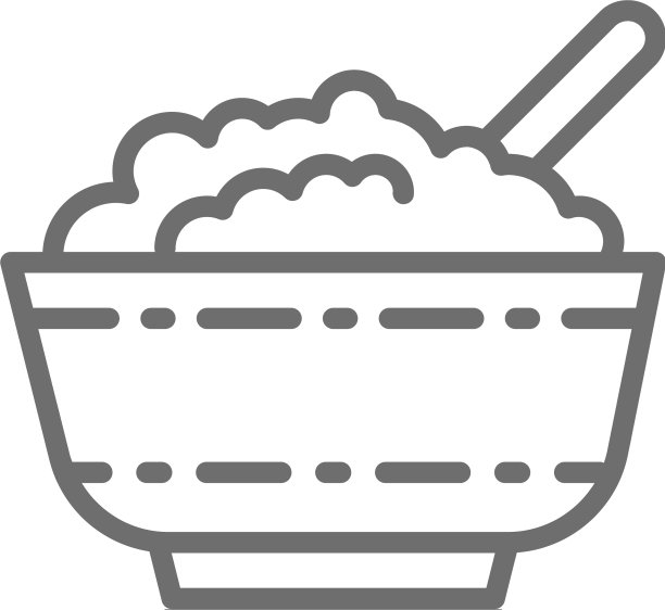 碗装农家奶酪线性图标图片下载