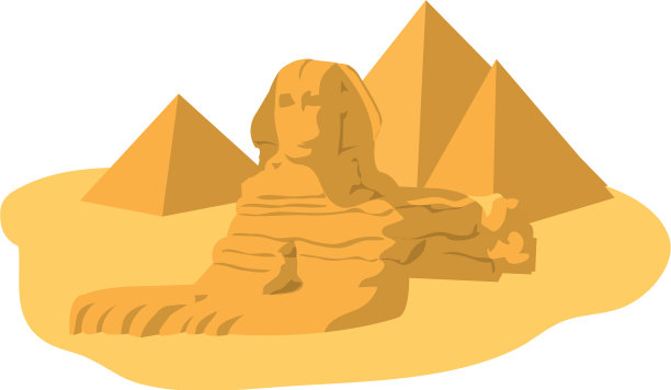 著名的吉萨埃及雕塑金字塔图片下载