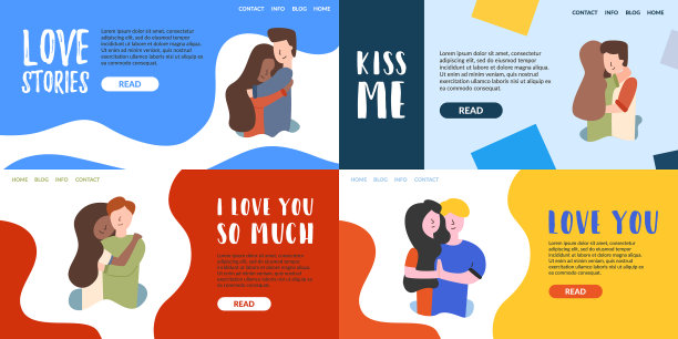 平横幅爱彼此拥抱图片下载