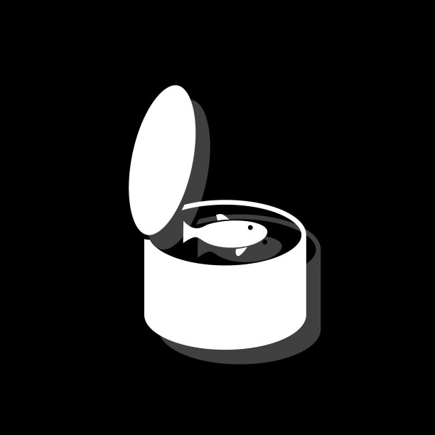 金枪鱼罐头图标平坦图片下载