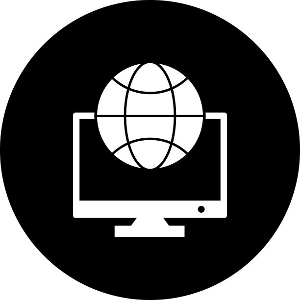 地球互联网网络在线显示器图标图片下载