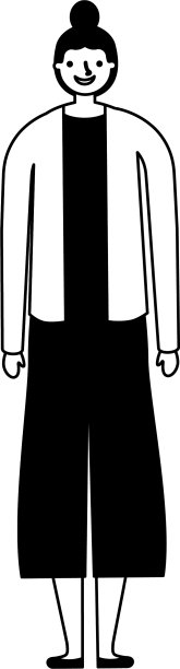 白色背景上的女人卡通人物图片下载