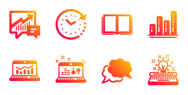 会计帐簿和图表图标设置时间图片下载