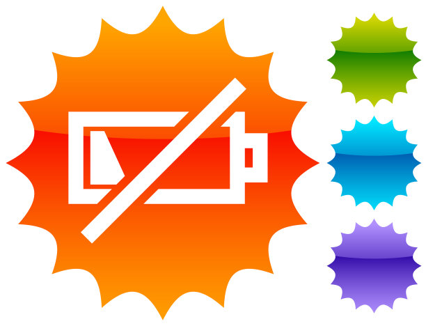 图标与低电池符号电池水平图片下载