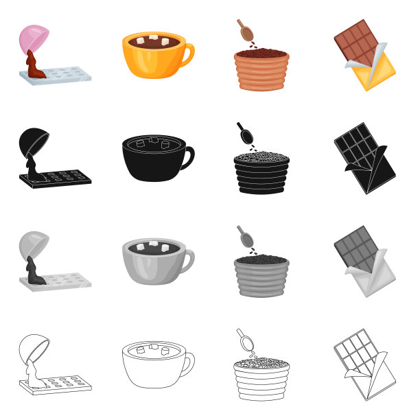 美食和美味的标志集图片下载