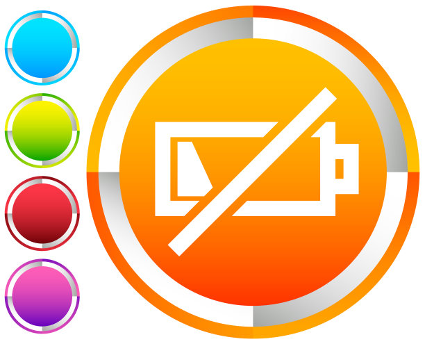 图标与低电池符号电池水平图片下载