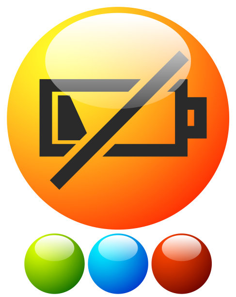 图标与低电池符号电池水平图片下载