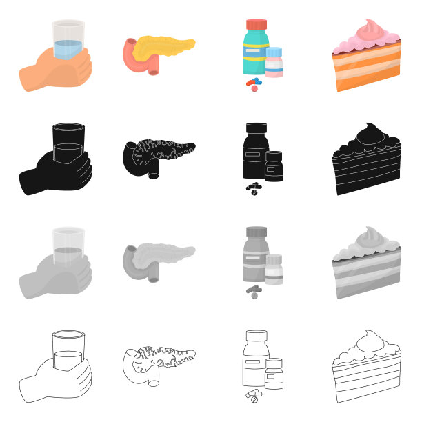 孤立对象的饮食和治疗符号图片下载