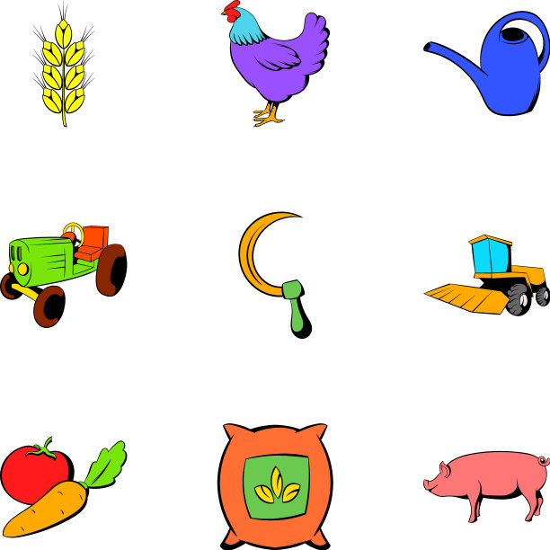 宅地图标设置卡通风格图片下载