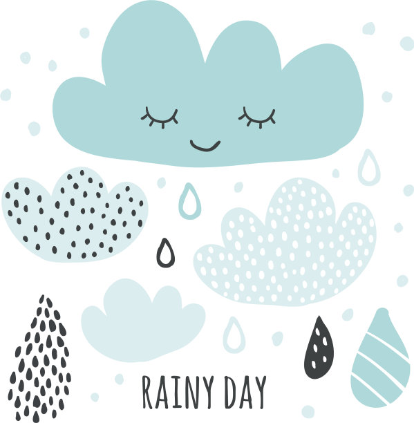 背景有可爱的微笑云图片下载