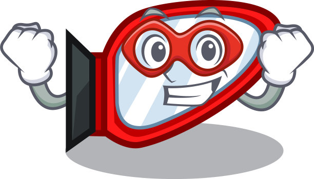 超级英雄的一面镜子在卡通形状图片下载