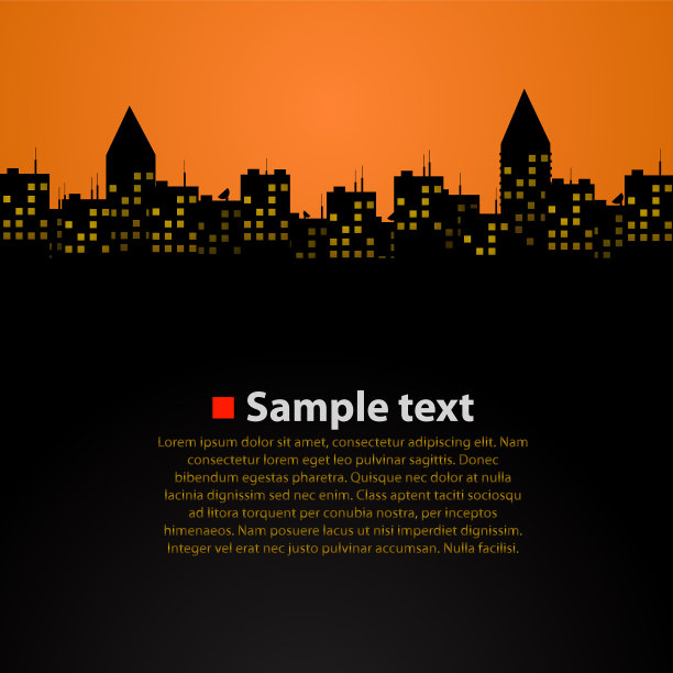 城市天际线日落简单而美丽图片下载