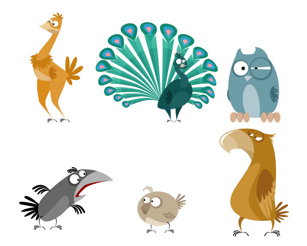 六个鸟集图片下载