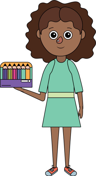 学校教育女孩卡通图片下载