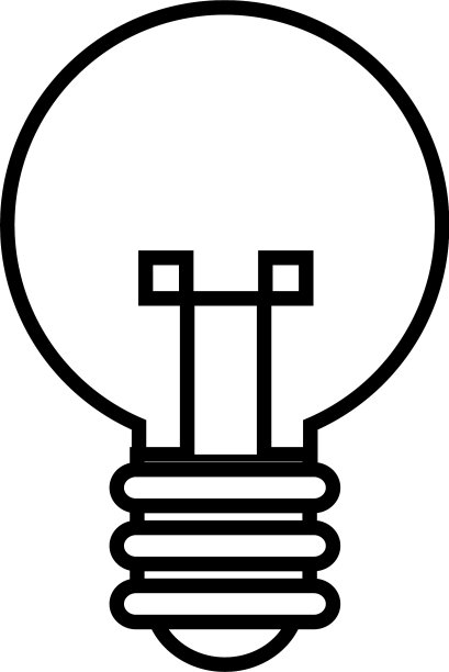 灯泡创意想法图标轮廓图片下载