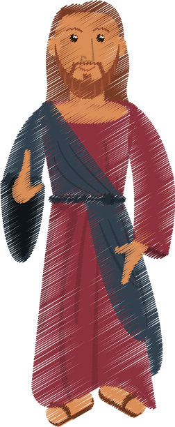 画耶稣基督的基督教设计图片下载