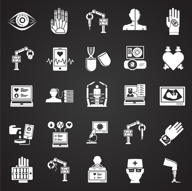 未来药物图标设置为黑色背景图片下载