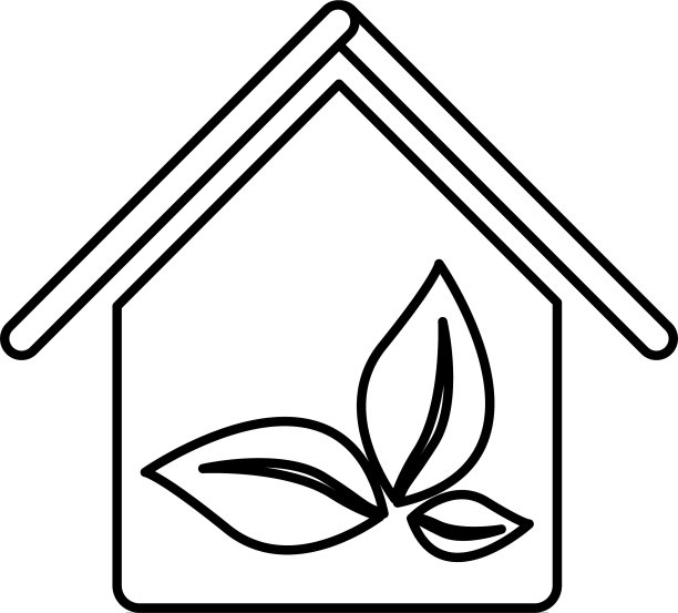 图房子里面有树叶的图标图片下载