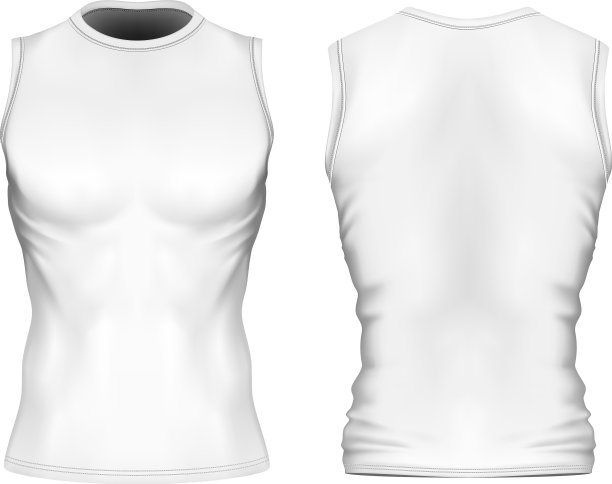 圆领无袖t恤图片下载