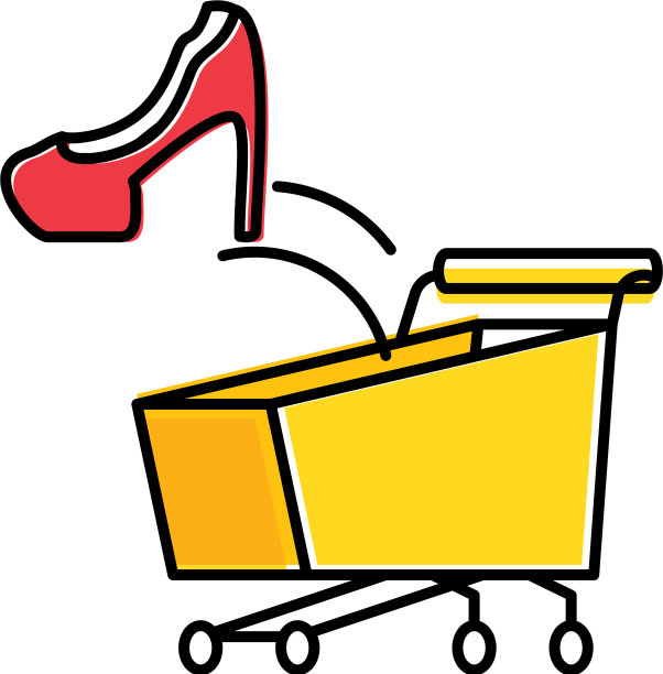 购物车与高跟鞋的女性图片下载