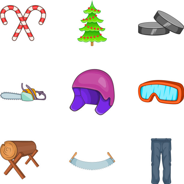 冰图标设置卡通风格图片下载