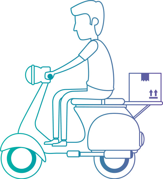 摩托车快递员图片下载