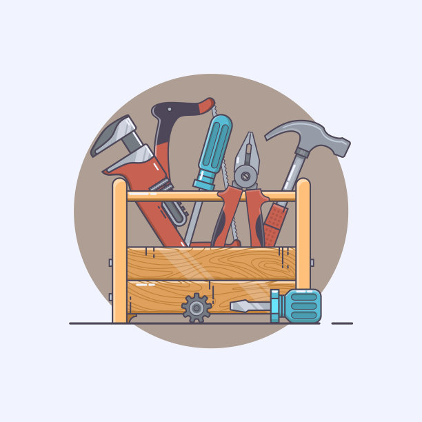 盒子里有工具、钳子、锤子螺丝刀和图片下载