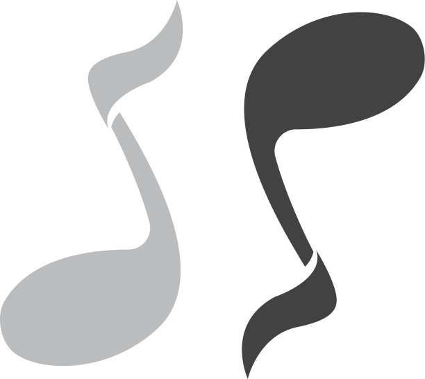音乐符号logo和图标模板图片下载