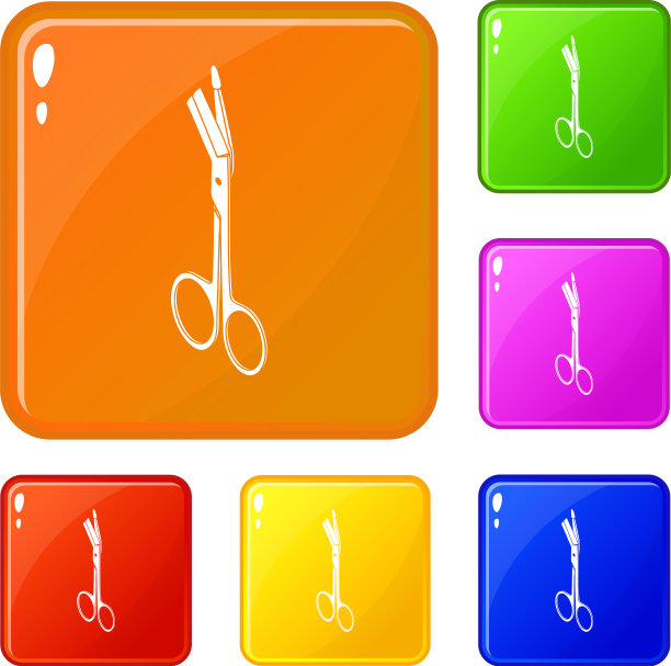 角度剪刀图标设置颜色图片下载