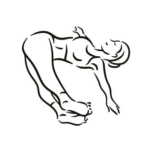 瑜伽姿势在白色的背景放松图片下载