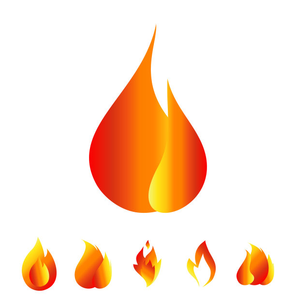 火图标孤立图片下载