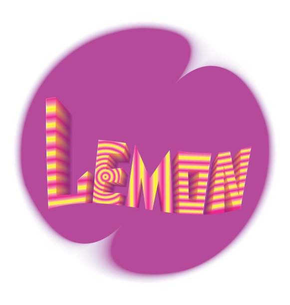 条纹铭文柠檬紫罗兰背景圆圈图片下载