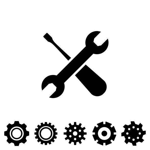 带扳手的维修工具图标图片下载