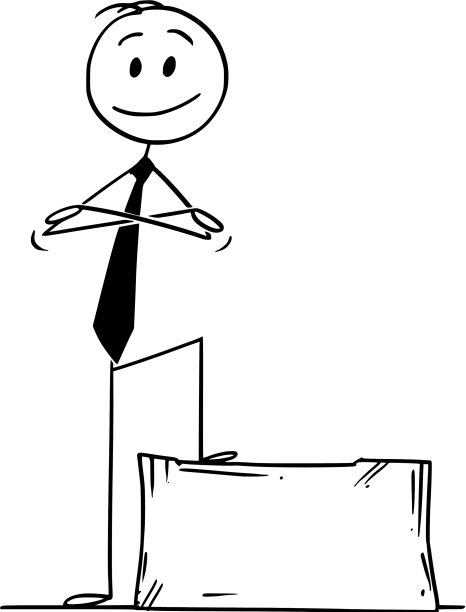 自信的男人或商人站在那里图片下载